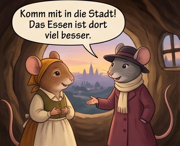 Die Stadtmaus und die Landmaus